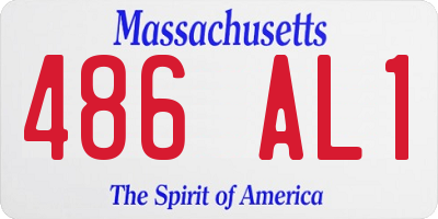 MA license plate 486AL1
