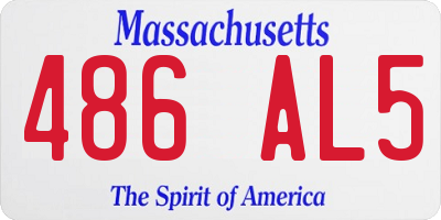 MA license plate 486AL5