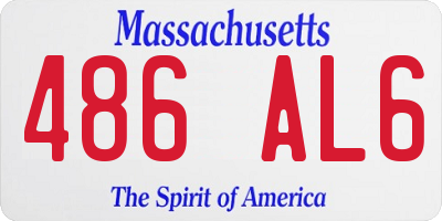 MA license plate 486AL6