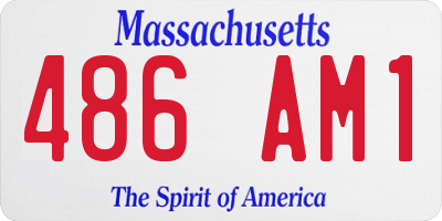 MA license plate 486AM1