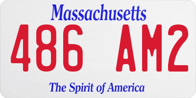 MA license plate 486AM2