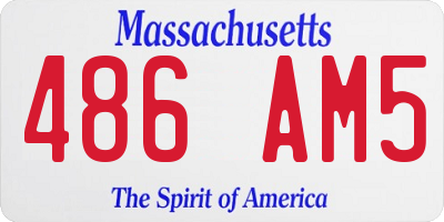 MA license plate 486AM5