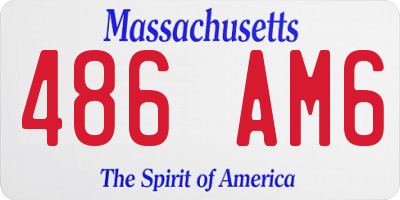 MA license plate 486AM6