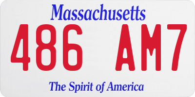MA license plate 486AM7