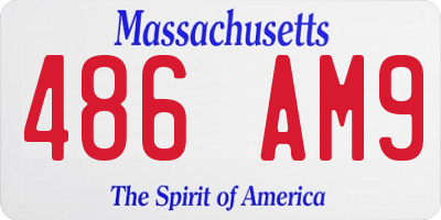 MA license plate 486AM9