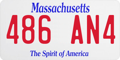 MA license plate 486AN4