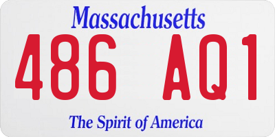 MA license plate 486AQ1