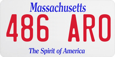 MA license plate 486AR0