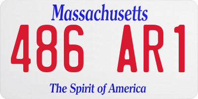MA license plate 486AR1