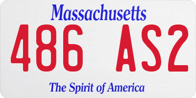 MA license plate 486AS2