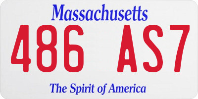 MA license plate 486AS7