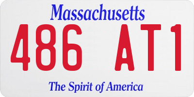 MA license plate 486AT1
