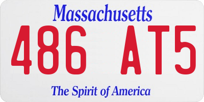 MA license plate 486AT5