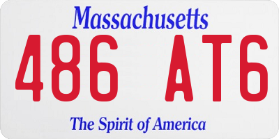 MA license plate 486AT6
