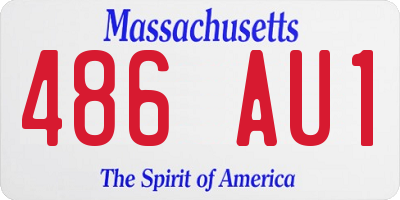 MA license plate 486AU1