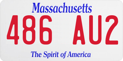 MA license plate 486AU2