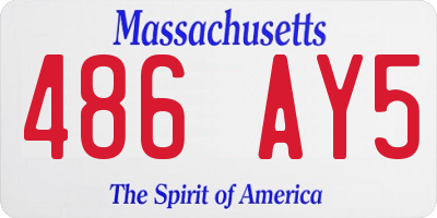 MA license plate 486AY5