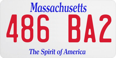 MA license plate 486BA2