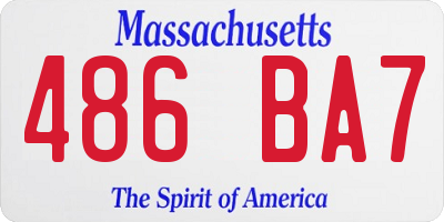 MA license plate 486BA7