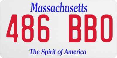 MA license plate 486BB0