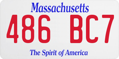 MA license plate 486BC7