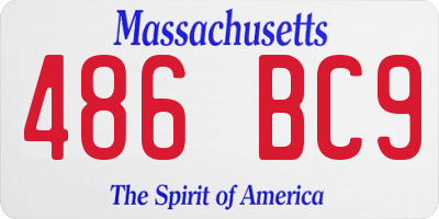 MA license plate 486BC9