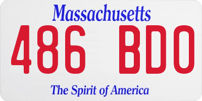 MA license plate 486BD0