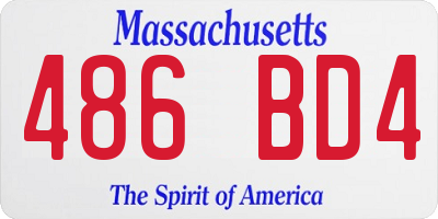 MA license plate 486BD4