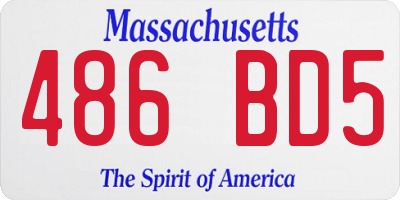 MA license plate 486BD5