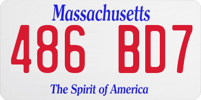 MA license plate 486BD7