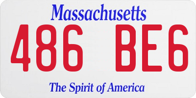 MA license plate 486BE6