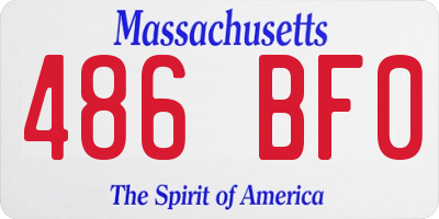 MA license plate 486BF0