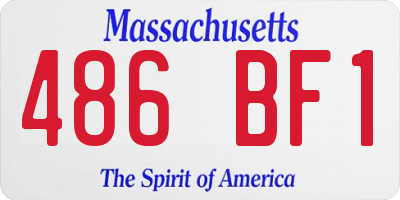 MA license plate 486BF1