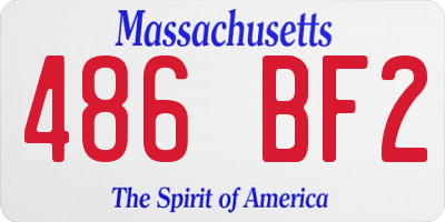 MA license plate 486BF2
