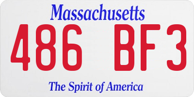 MA license plate 486BF3