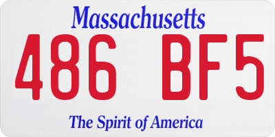 MA license plate 486BF5