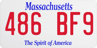MA license plate 486BF9