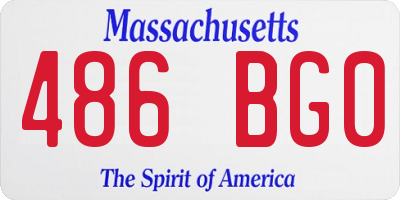 MA license plate 486BG0