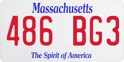 MA license plate 486BG3