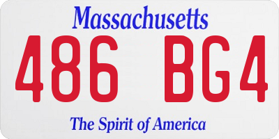 MA license plate 486BG4