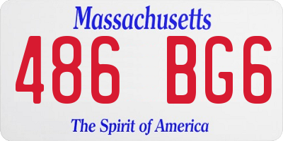 MA license plate 486BG6