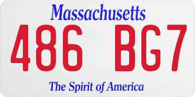 MA license plate 486BG7
