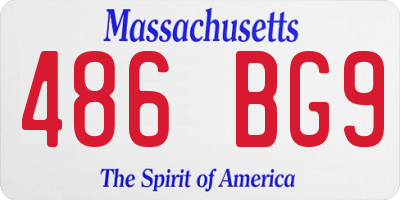 MA license plate 486BG9