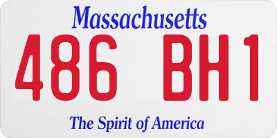 MA license plate 486BH1