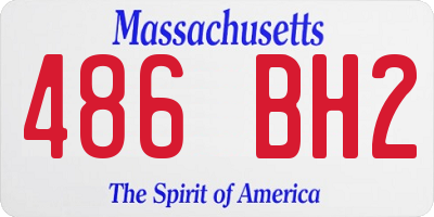 MA license plate 486BH2