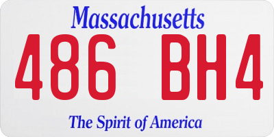 MA license plate 486BH4