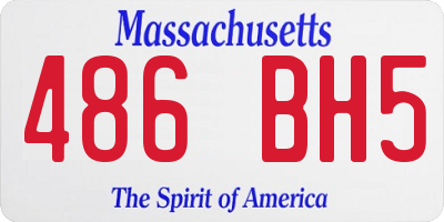 MA license plate 486BH5
