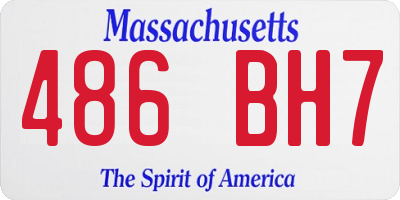 MA license plate 486BH7