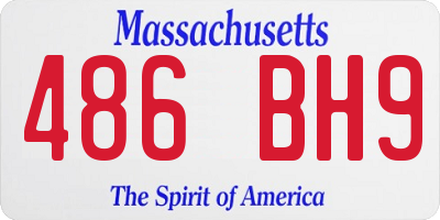 MA license plate 486BH9