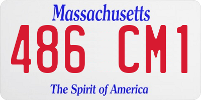 MA license plate 486CM1